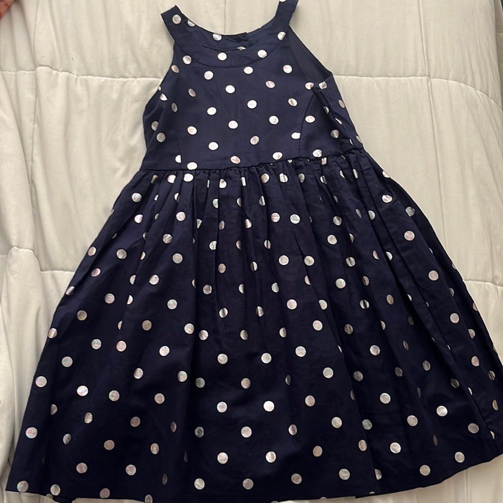 Gymboree Girls size 10 dress. Worn once in new condition. Navy blue and silver